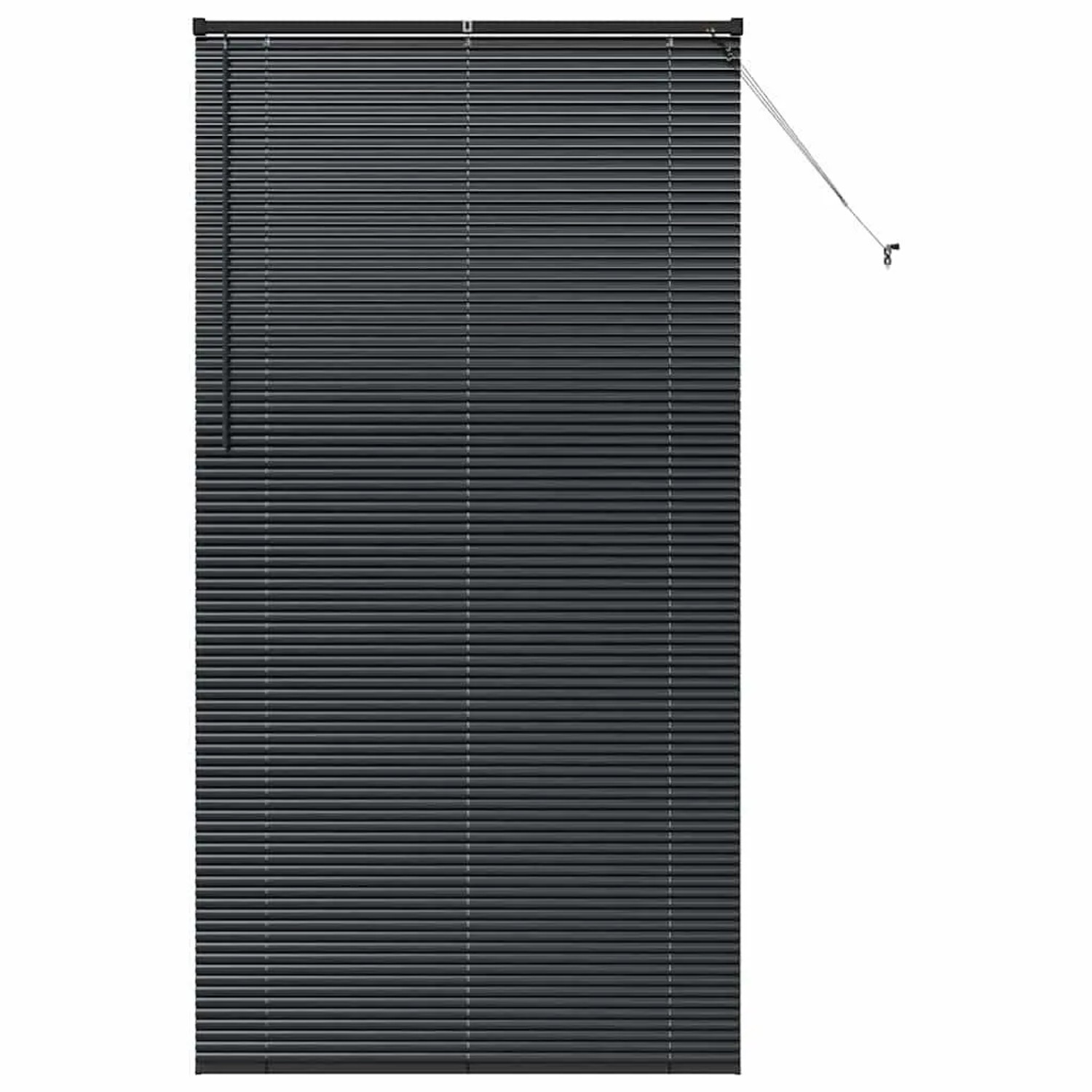 vidaXL Balkenjalousien mit Vorhängen Schwarz 220 x 110 cm Aluminium 4200617 günstig online kaufen