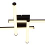 Moderne, schwarze LED-Deckenleuchte Kirina mit hexagonalen Leuchtelementen.