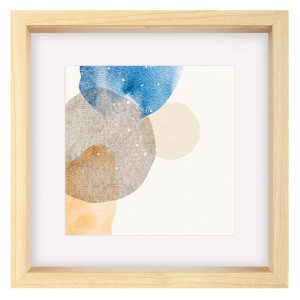 walther design Shape 3D Holzrahmen 40x40 cm Birke mit abstraktem Bild.