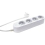 Weiße Shelly Power Strip 4 Gen4 Steckdosenleiste mit 4 Steckdosen für Hausautomation.