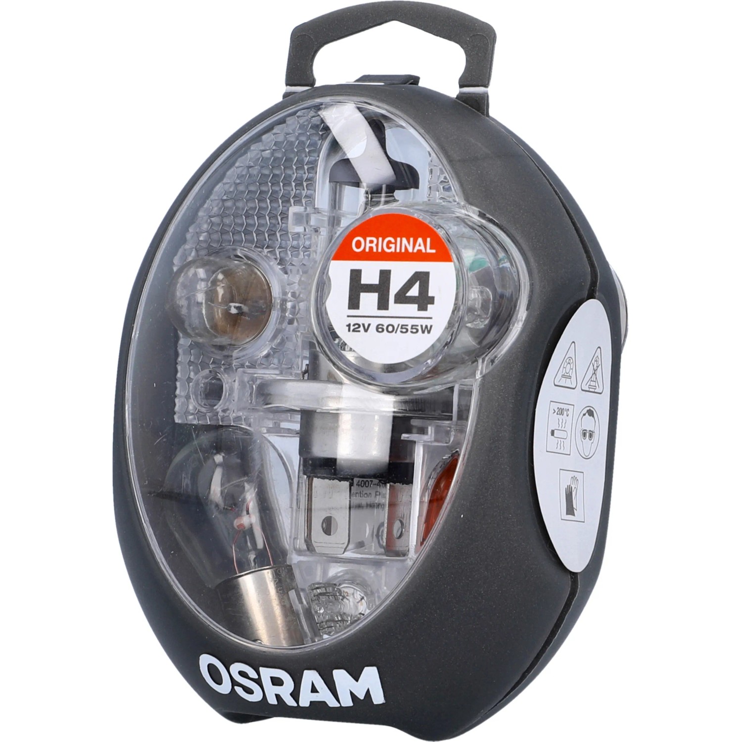 Osram Ersatzlampen-Box H4, 8-teiliges Set für Autoelektrik mit Hauptscheinwerfer, Anzeigen- und Kugellampen.
