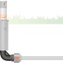 Gardena L-Stück 25 mm x 19 mm für Sprinkler-Systeme, zur Verbindung von Regnern am Rohrende.