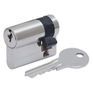 Basi Bau-Zylinder G102, 10/30 mm, Profil-Halbzylinder mit Schlüssel für Garagentore.