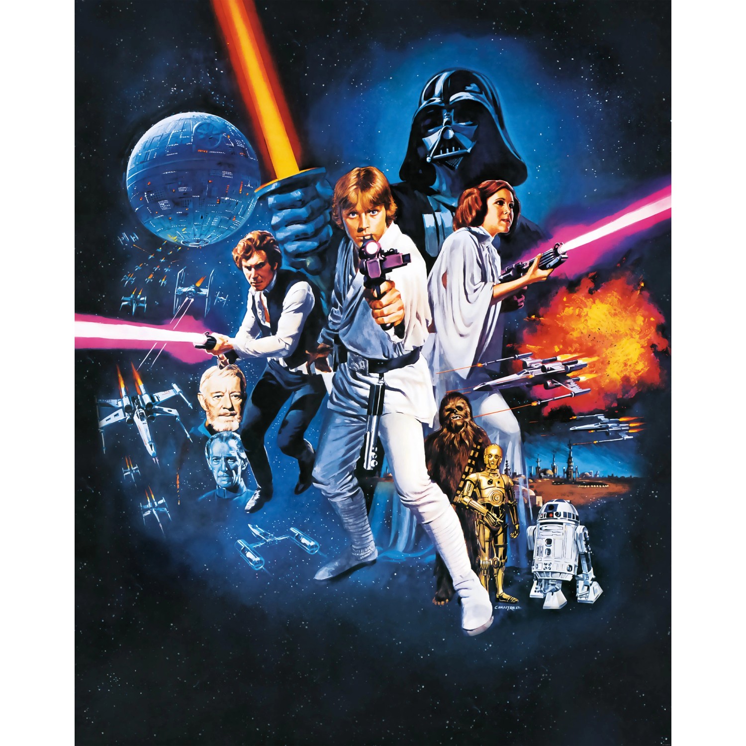 Komar Fototapete Vlies Star Wars Poster Classic 1  200 x 250 cm