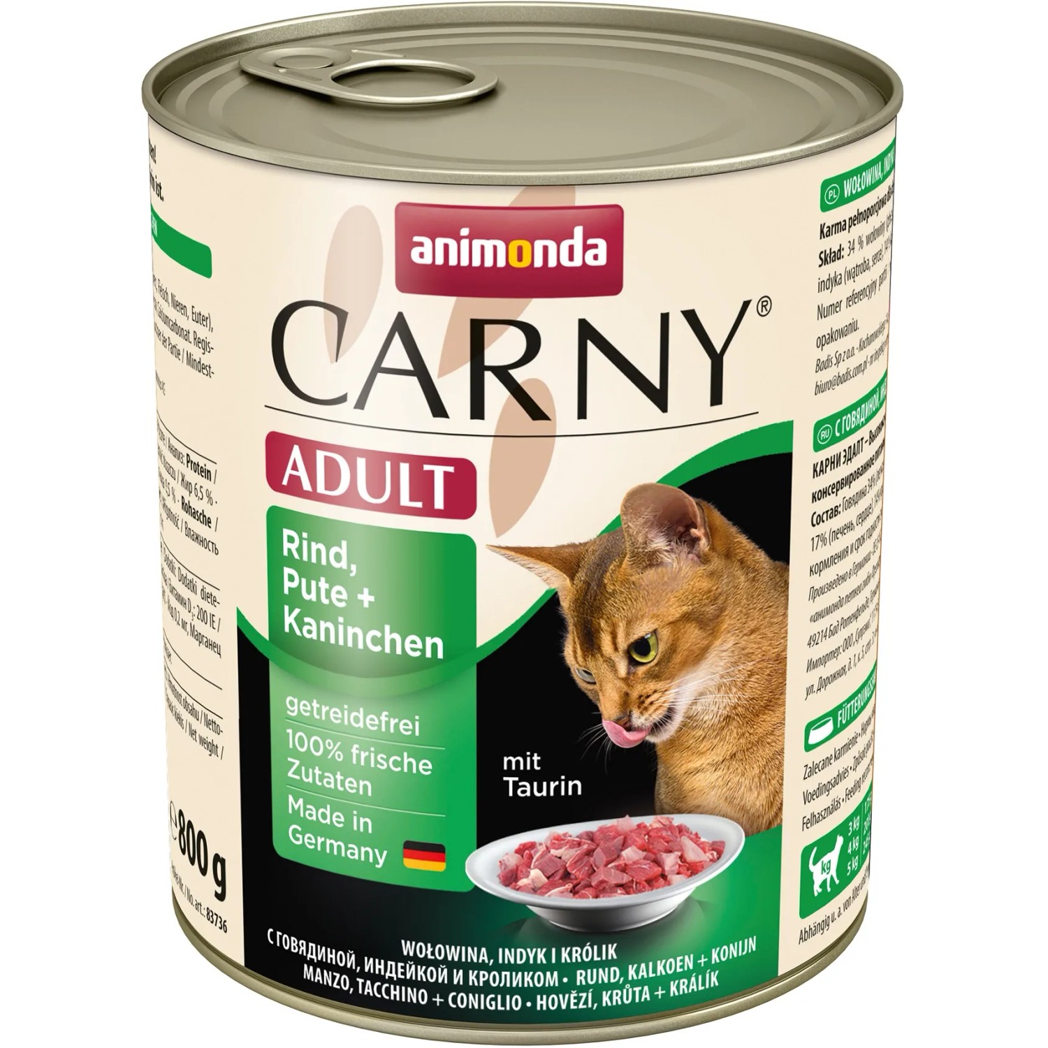 Animonda Carny Katzen-Nassfutter Adult Rind Pute Kaninchen 800 g kaufen bei  OBI