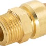 Stecknippel aus Messing, 15 mm x 21 mm (R 1/2), für Gewindefittings in Heizung und Wasserinstallation.