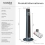 Tectake Turmventilator Arktis 90° Schwenkfunktion 3 Modi und 3 Geschwindigkeitsstufen  32 x 32 x 93 cm Anthrazit_6