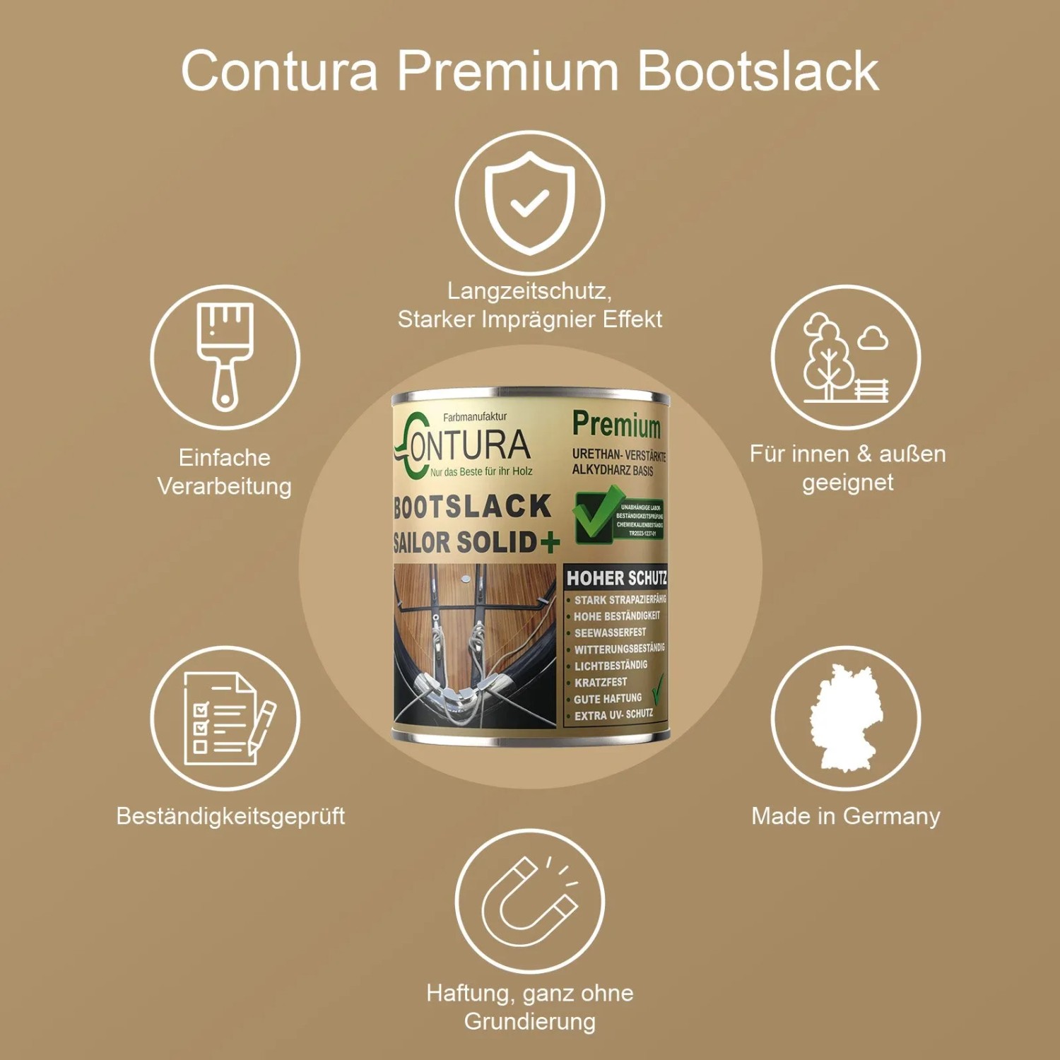 Contura Bootslack Premium Yachtlack Holzlack Boot Thekenlack 1 Liter Seidenmatt_3