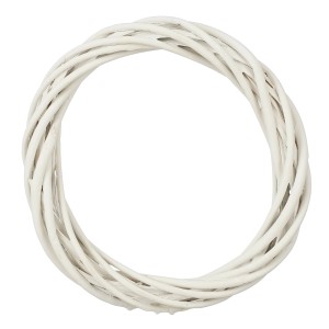 Weißer Weidenkranz (Ø 20cm) von Mica Decorations. Ideal als Basis für kreative Deko-Ideen.