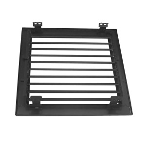Häusler Kaltluftgitter KG 2323 S Lüftungsgitter Schwarz 230 x 23 mm Abluftgitter
