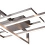 Moderne Trio LED Deckenleuchte Salinas in Nickel matt, geometrisches Design.