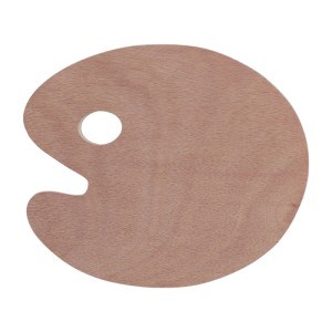 Relaxdays Mischpalette Holz Natur Mit Griffloch 30,5 cm x 25 cm x 0,4 cm 0,15 kg