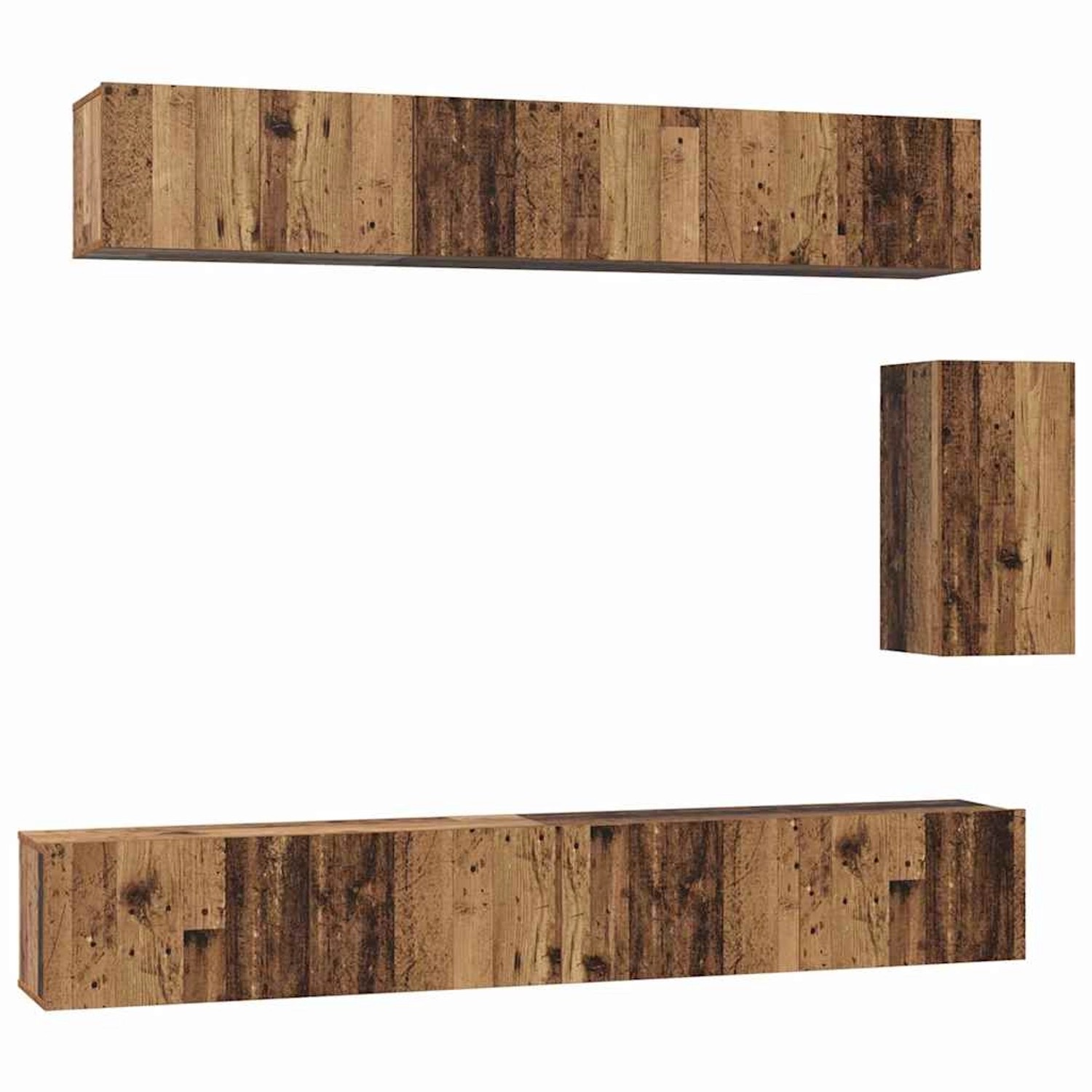 Thumbnail - vidaXL TV-Schrank-Set 6-Tlg Altholz 100 x 30 x 30 cm Holzwerkstoff 3393441