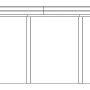 Technische Zeichnung: Skan Holz Einzelcarport Nussbaum, Maße 314x555cm, Höhe 241/230cm.