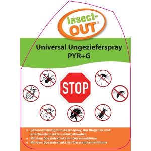 Insect Out Ungezieferspray 500ml: Universal Insektenspray gegen fliegende und kriechende Insekten.
