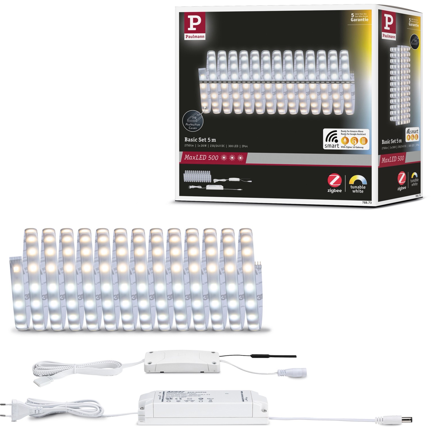 Paulmann MaxLED 500 Basisset IP44 CCT ZigBee 5m günstig online kaufen