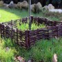 Aquagart Beeteinfassung aus Weide, 10x100cm, als Beetbegrenzung oder Rasenkante im Garten.