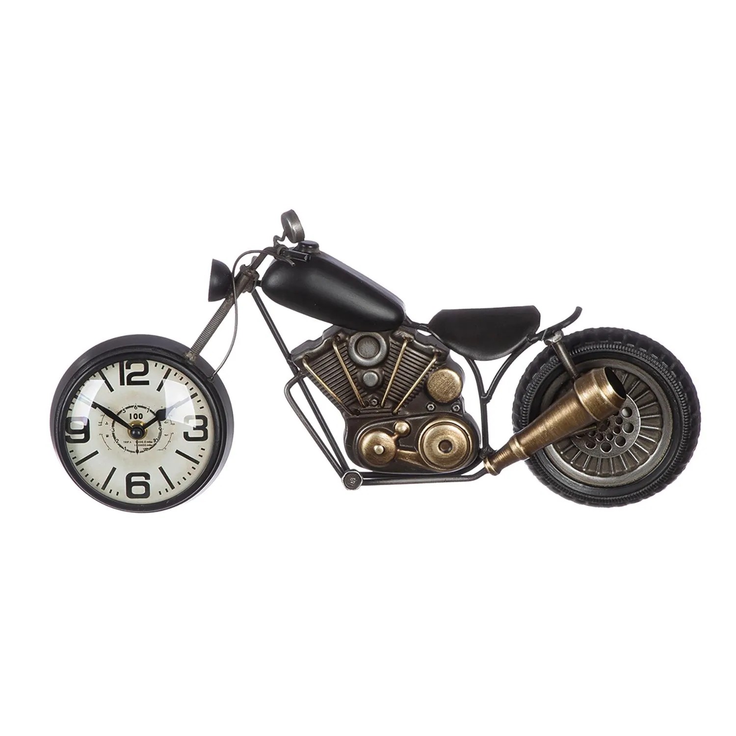 Gilde Wanduhr Bronzefarben Grau Schwarz 21 cm x 45 cm
