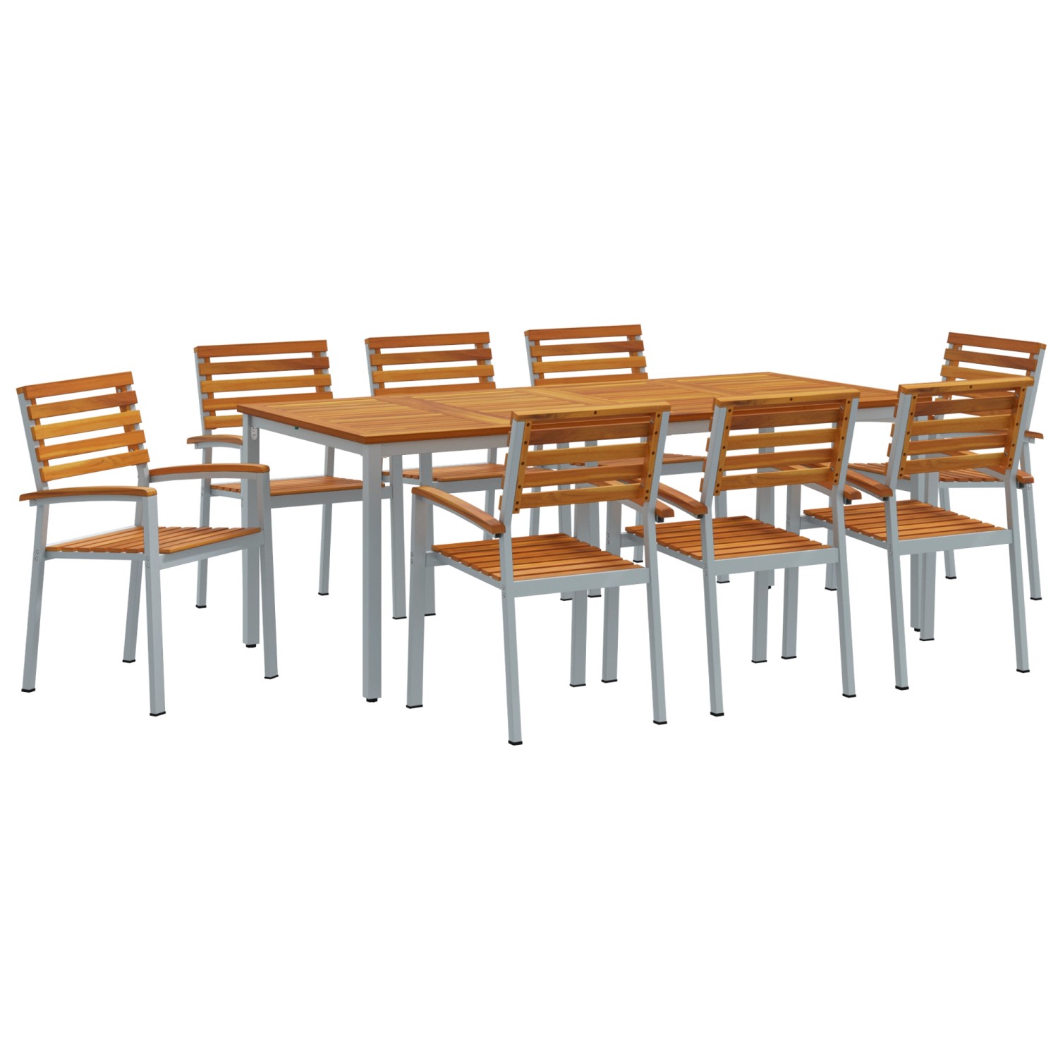 vidaXL 9-Teiliges Garten-Essset aus Massivem Akazienholz und Metall 3284412 günstig online kaufen