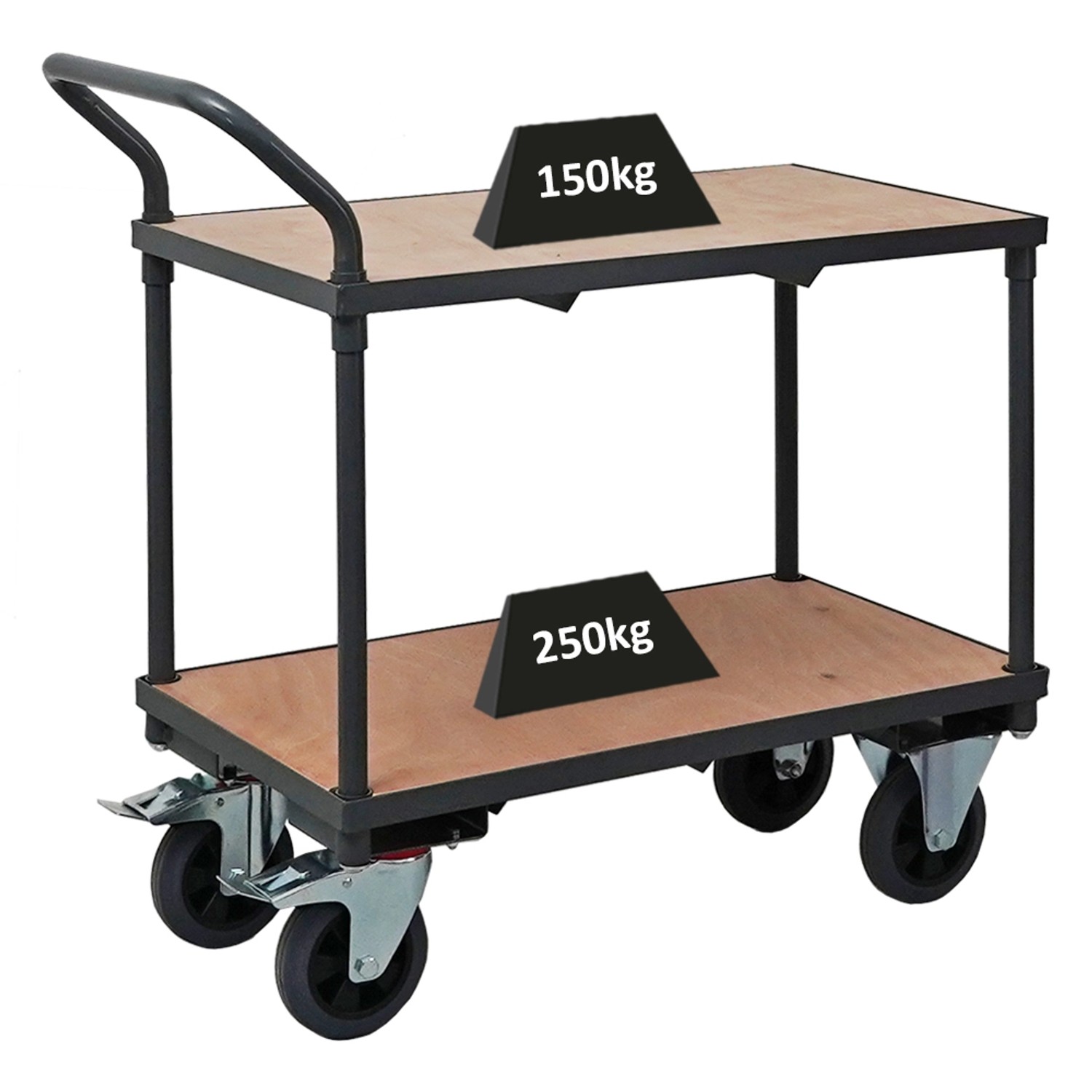 PROREGAL Profi Tischwagen mit 2 Etagen HxBxT 95 x 50 x 97 cm Traglast 400 k günstig online kaufen