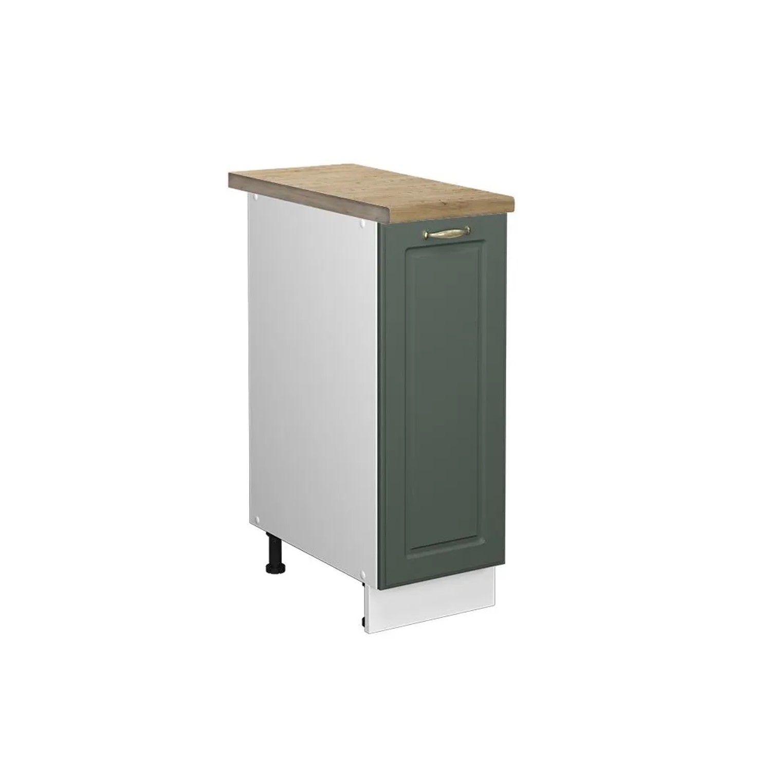 Vicco Apothekerschrank Fame-Line Grün-Gold Landhaus Weiß 30 cm AP Eiche