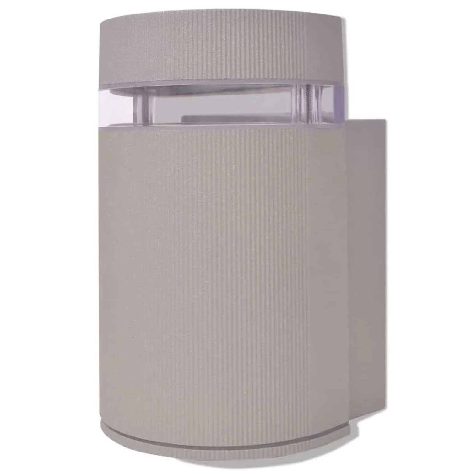 vidaXL Outdoor Halbzylindrische Wandleuchte Grau Aluminium 42233
