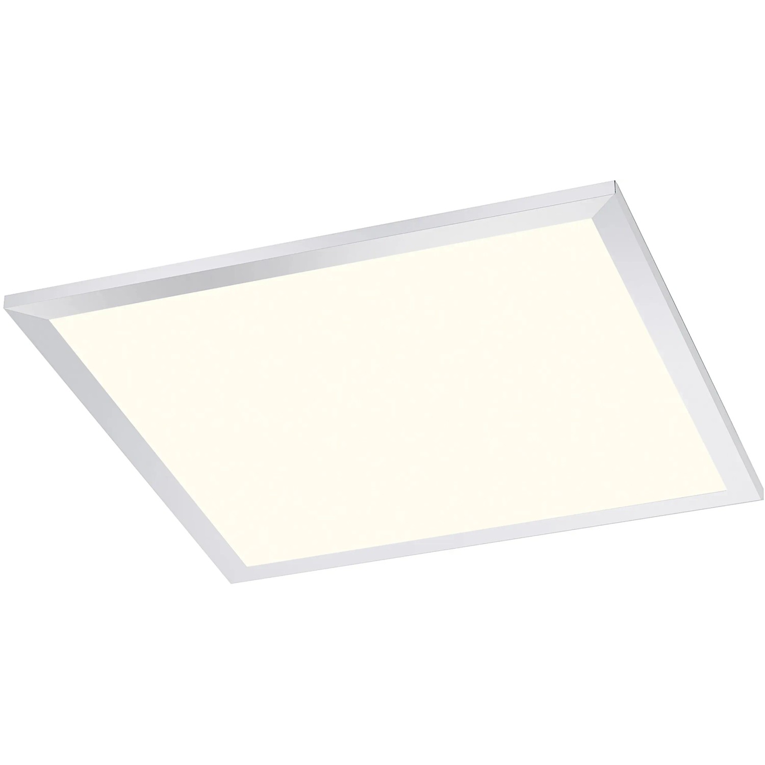 Quadratische Paul Neuhaus LED-Deckenleuchte Flag, 45x45 cm, Chromrahmen.
