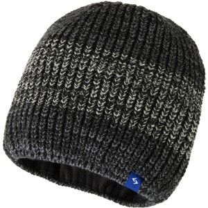 Scheibler Strickmütze Wengen in Anthrazit-Schwarz für Arbeitskleidung mit warmem Fleecefutter.