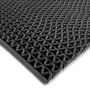 Schwarze KARAT Hygienematte für Barfußzonen, UV-beständig, 120x1100cm, Poolumrandung.