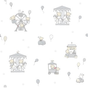 Sanders & Sanders Tapete Tiere Grau Und Weiß 53 Cm X 10 M - 640555