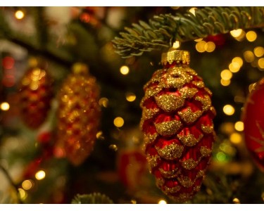 Lauschaer Glaskunst Tannenzapfen 3er Set Silber - Mundgeblasener Christbaumschmuck Aus Thüringen