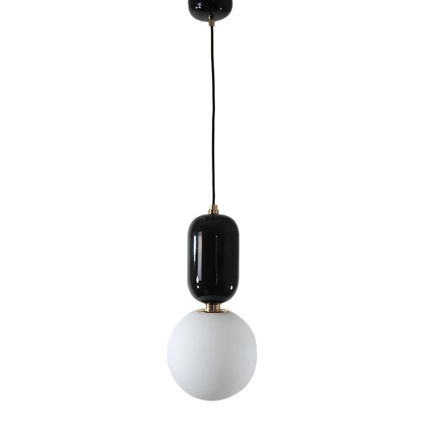 Dapo Decken Pendelleuchte Nova 20cm Schwarz Metall Glas E14 IP20 günstig online kaufen