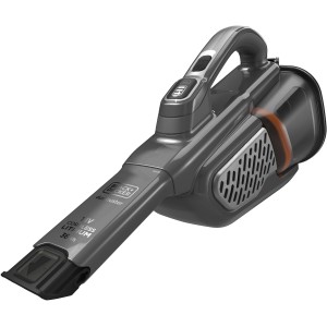 Black+Decker Akku-Handstaubsauger BHHV520JF in Grau mit Fugendüse.