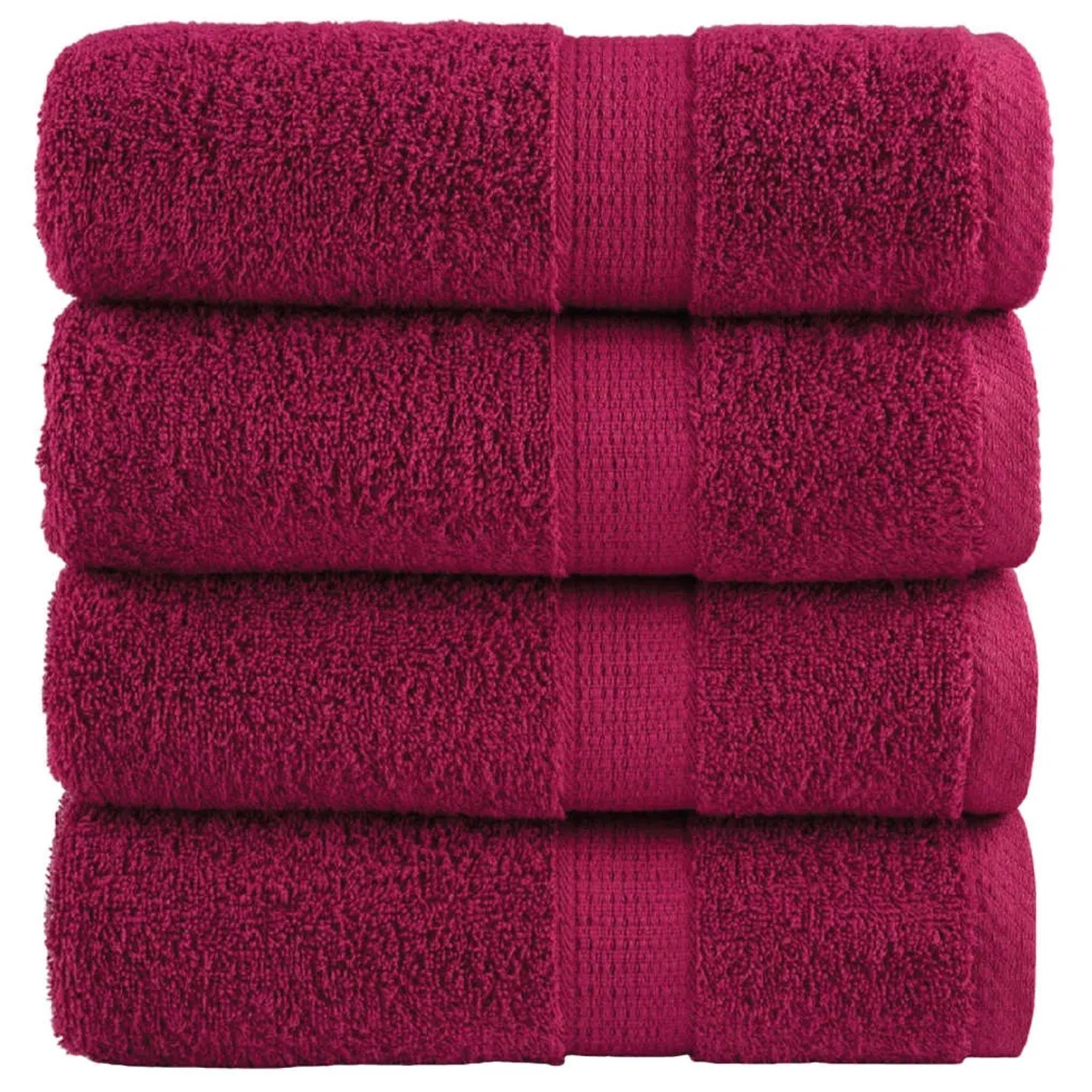 vidaXL Premium-Seiftücher 4 Stk Bordeaux 30x30 cm 600 g/m2 Baumwolle