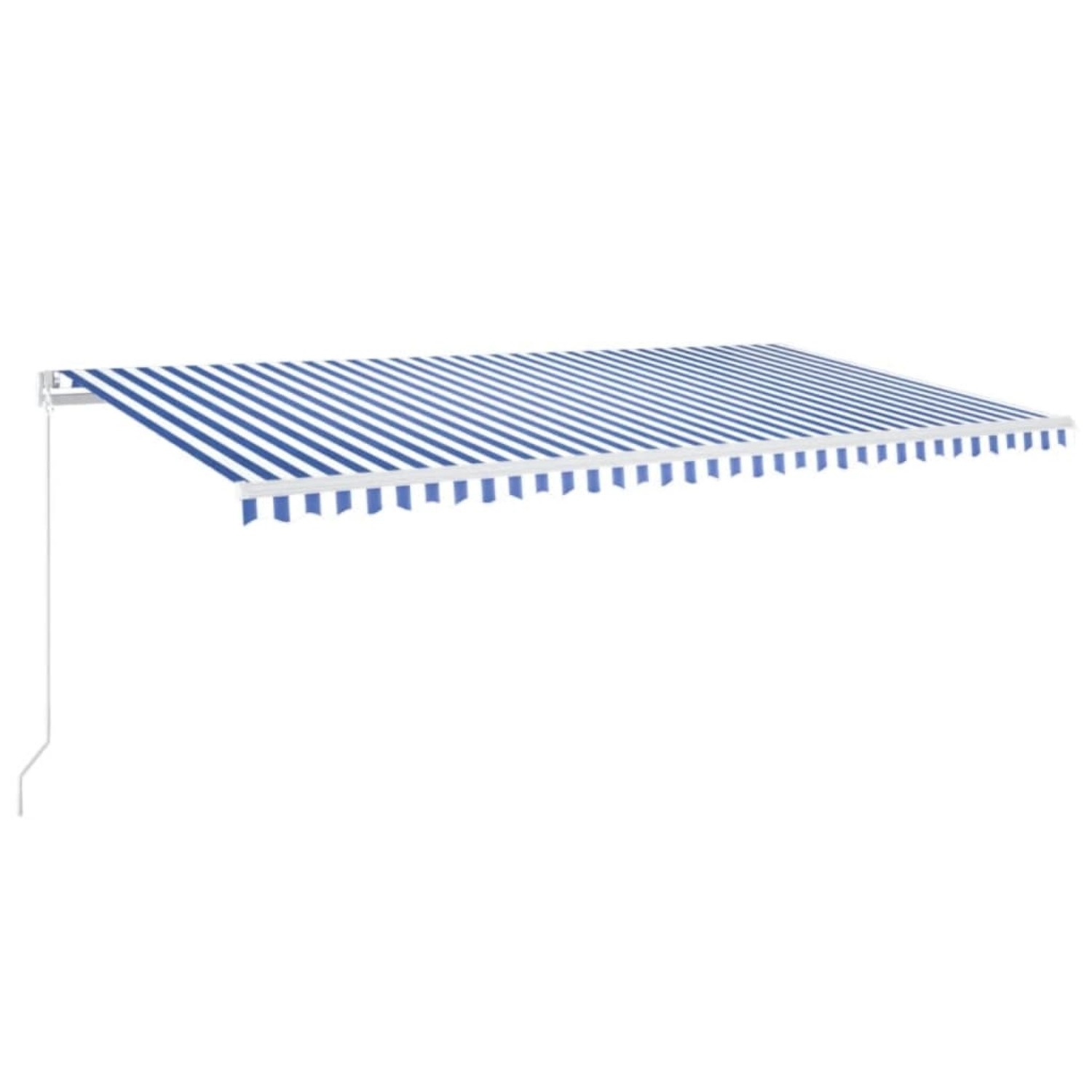 furnicato Markise Manuell Einziehbar 600x350 cm Blau und Weiß günstig online kaufen