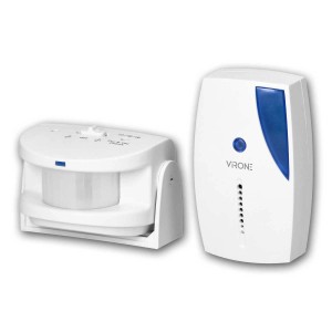 Virone Funk-Durchgangsmelder mit PIR-Sensor, 36 Töne, 90dB, für Lampen & Leuchten.