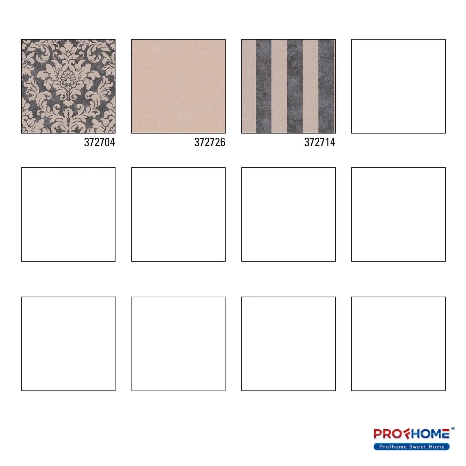 Muster der Barock Tapete 372704-GU, glänzend, schwarz, silber und beige.