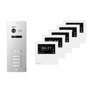 Balter Evo-HD Mini Video Türsprechanlage für 5-Familienhaus mit 4,3" WiFi Monitor, silber.