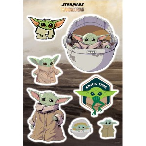 Wandtattoo: Komar Deko-Sticker Mandalorian The Child Sluster, verschiedene Motive von Baby Yoda.