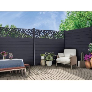 Solar LED Lichtleiste, 176cm, weiß, für WPC Zaun-System. Dekorative Beleuchtung für den Garten.