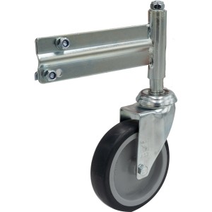 Krause Fahrrolle ungebremst für Podestleitern mit 4 Stufen, Detailansicht.