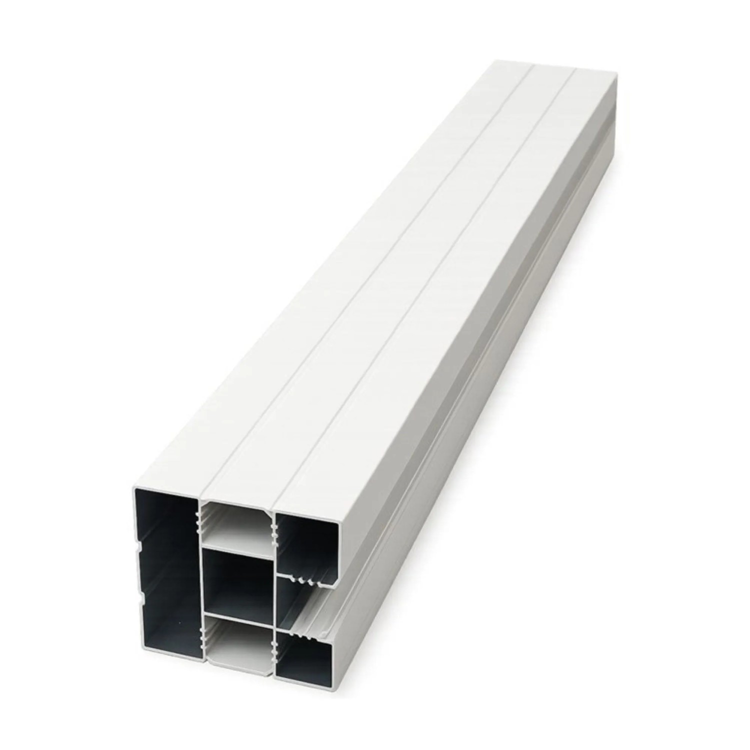 T&J Aluminium-Zaunpfosten 6,8 cm x 6,8 cm Weiß