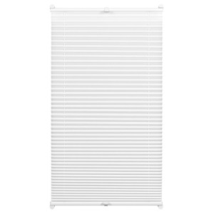 Gardinia EasyFix Plissee, 95x130 cm, Weiß, mit zwei Bedienschienen für Fenster.