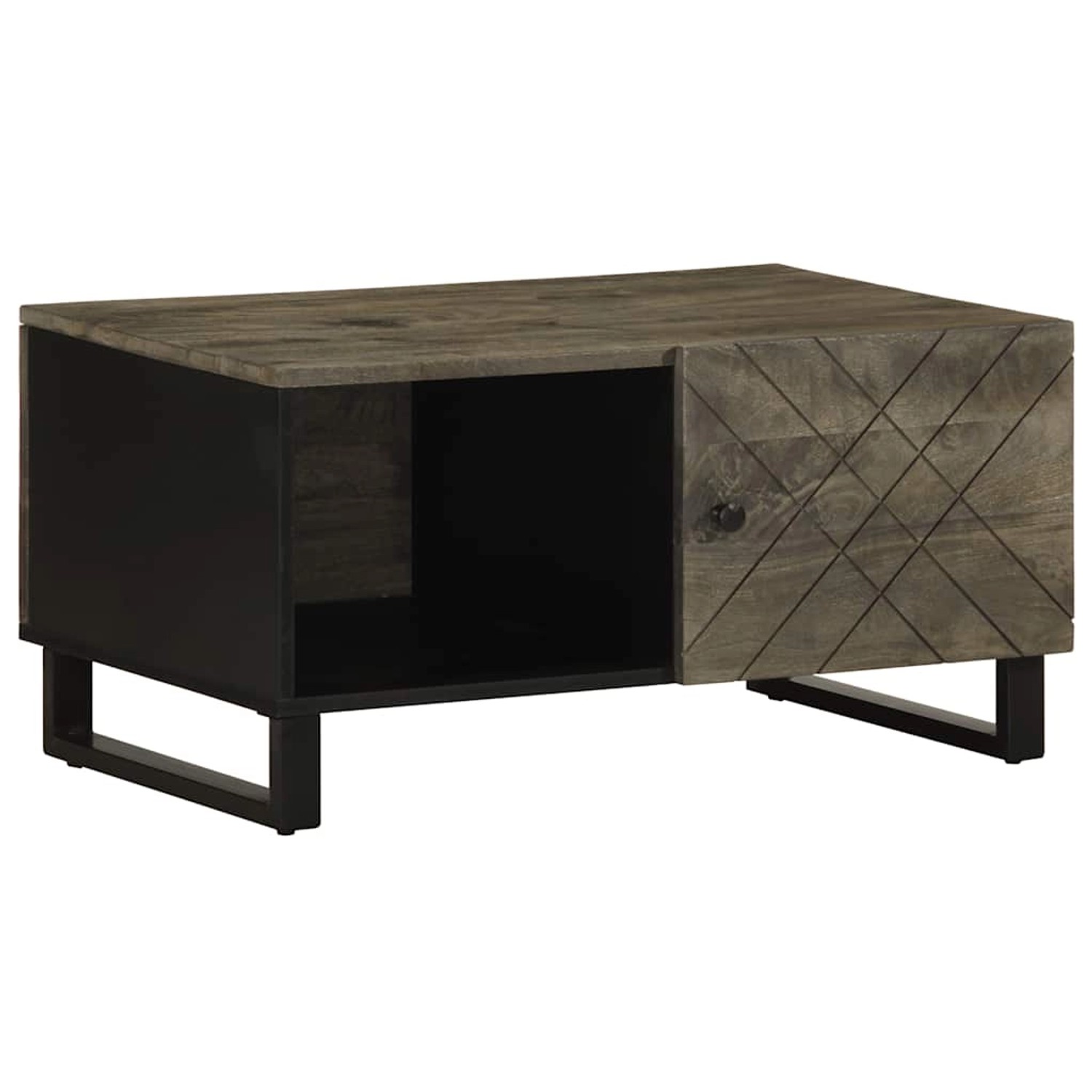vidaXL Couchtisch Schwarz 80x50x40 cm Massivholz Mango 4017688 günstig online kaufen