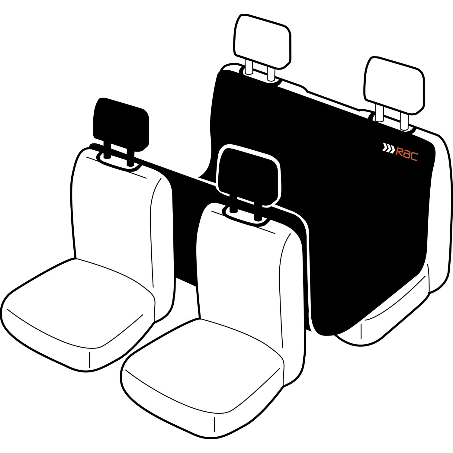 Thumbnail - Heim RAC Hunde-Sitzschoner für Rücksitze 148 cm x 127 cm