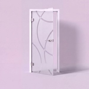 Doorlegro Glastür Arch 709 mm x 1972 mm DIN Links