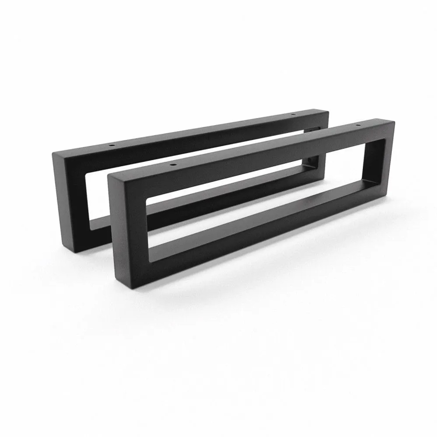 HEVVA Waschtischhalterung RHEIN 10 cm Hoch 40 cm Tief 2er Set Schwarz