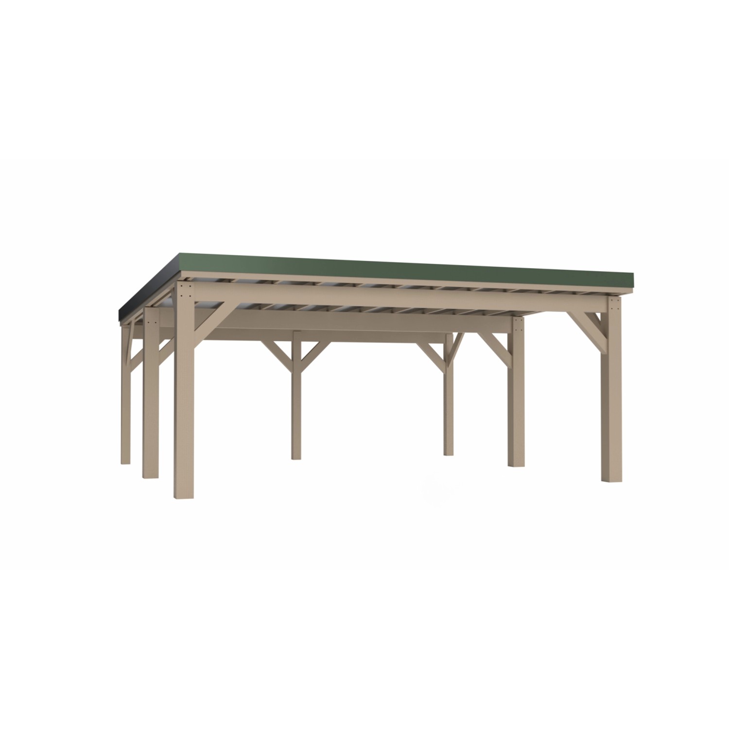 Holzbrüder Carport Ralf 36 250 kg/m² Natur-Dornengrün günstig online kaufen