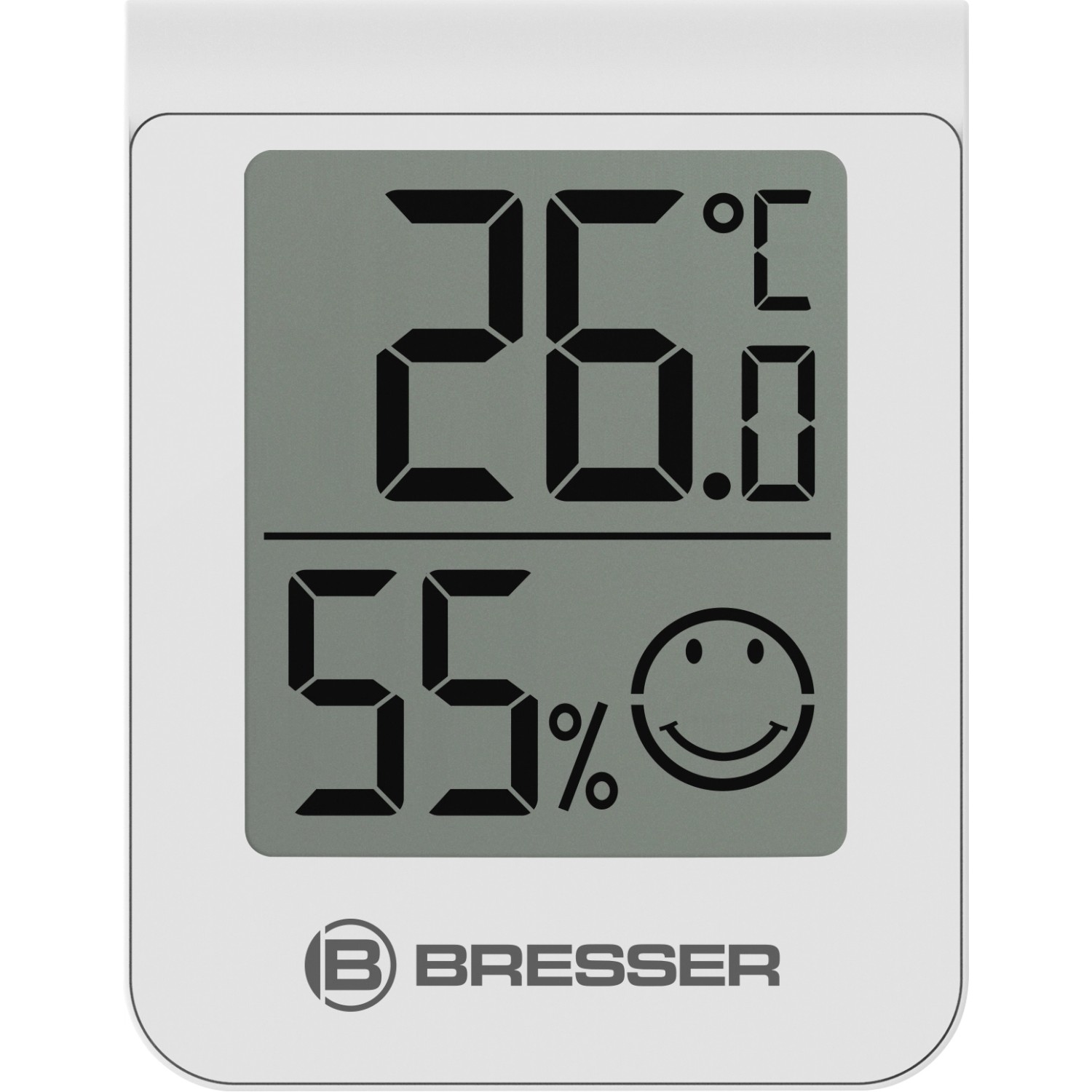 BRESSER Thermo- und Hygrometer im 3er-Set, weiße Wetterstation zur Anzeige von Temperatur und Luftfeuchtigkeit.
