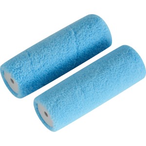 2er-Pack LUX Blue Felt Farbwalzen, 12 cm, für Lackierarbeiten auf glatten Flächen.